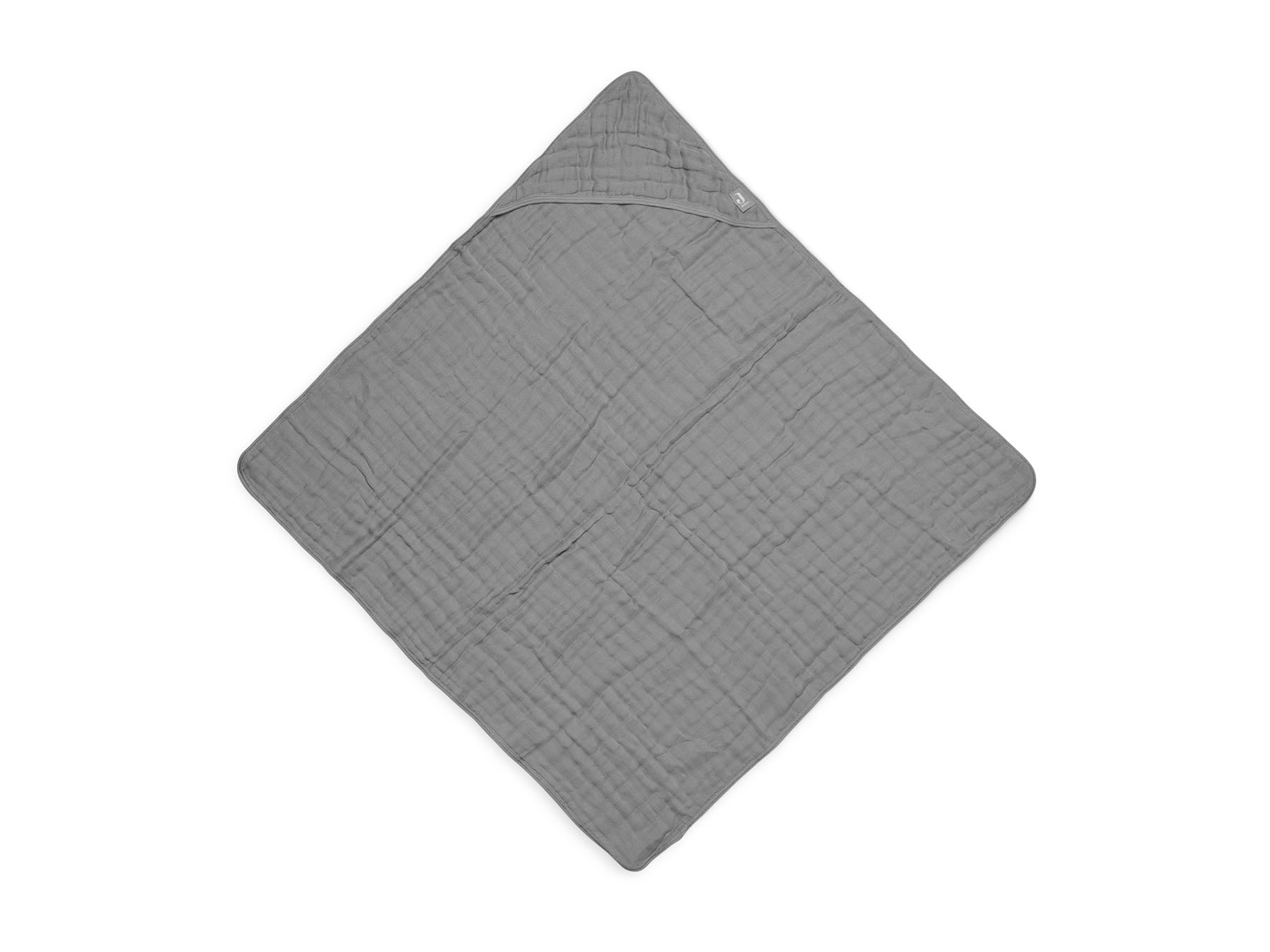 jollein bath cape wrinkled cotton storm gray hooded towel