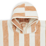 Jollein Bath Poncho Stripe Terry Biscuit hooded towel