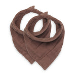 Bandana bib wrinkled cotton chestnut