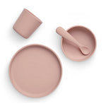 jollein silicone dining set pale pink