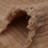 Jollein fringe blanket 75x100 biscuit organic cotton