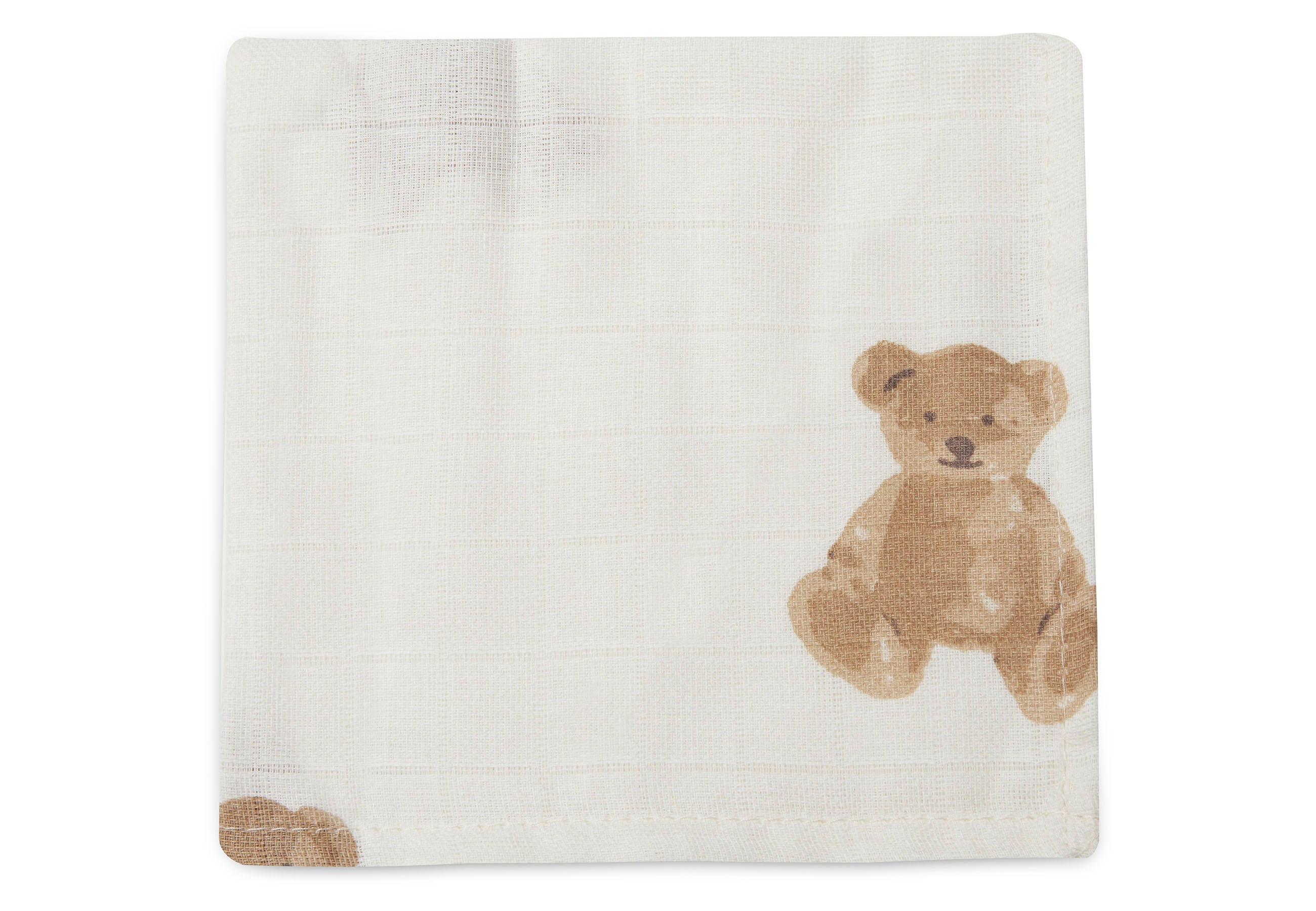 Jollein mouth cloth muslin teddy bear 3-pack