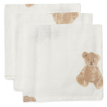 Jollein mouth cloth muslin teddy bear 3-pack