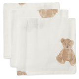 Jollein mouth cloth muslin teddy bear 3-pack