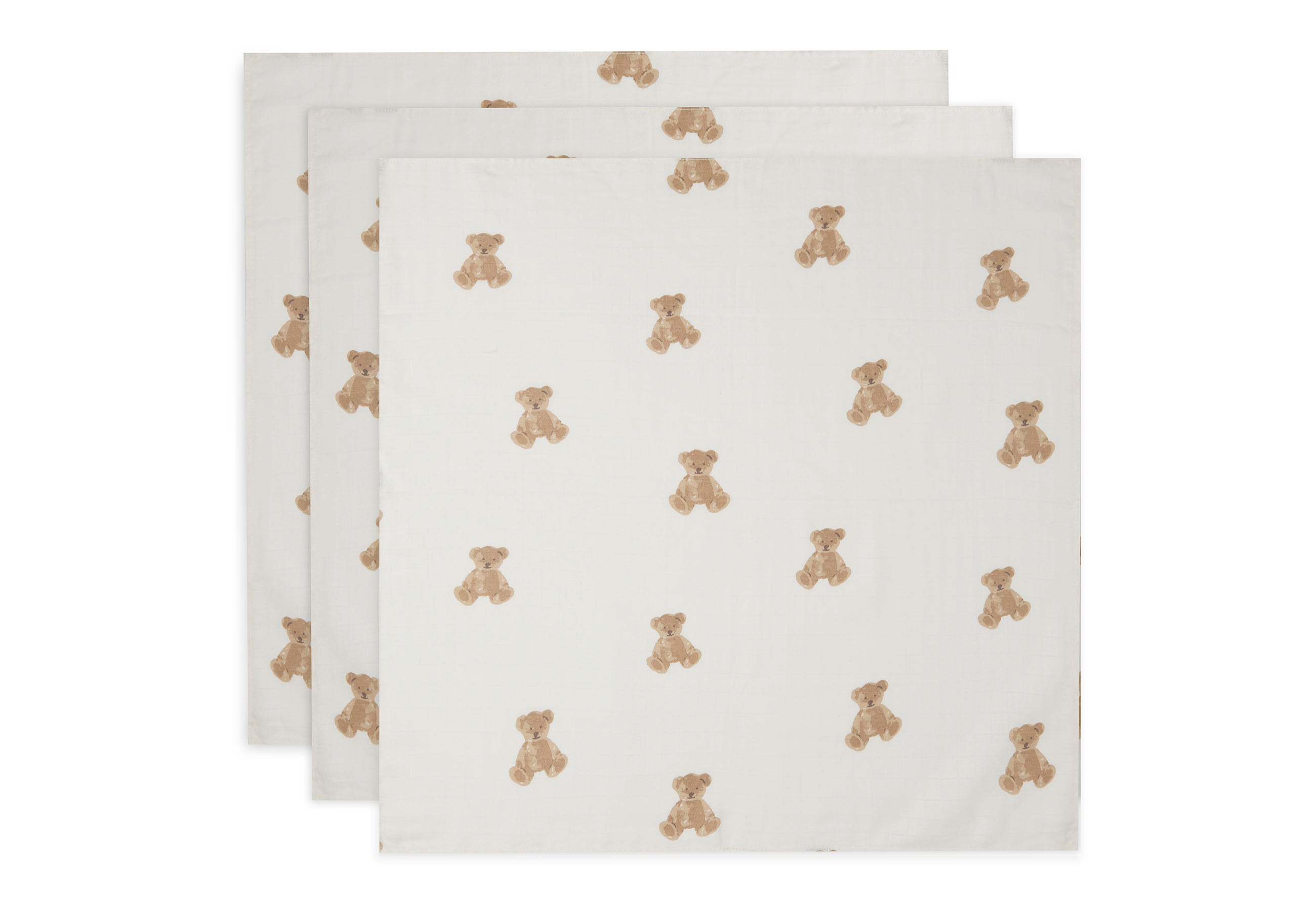 Jollein muslin cloth 70cm teddy bear 3-pack