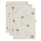 Jollein muslin wash cloth rose hip 3-pack