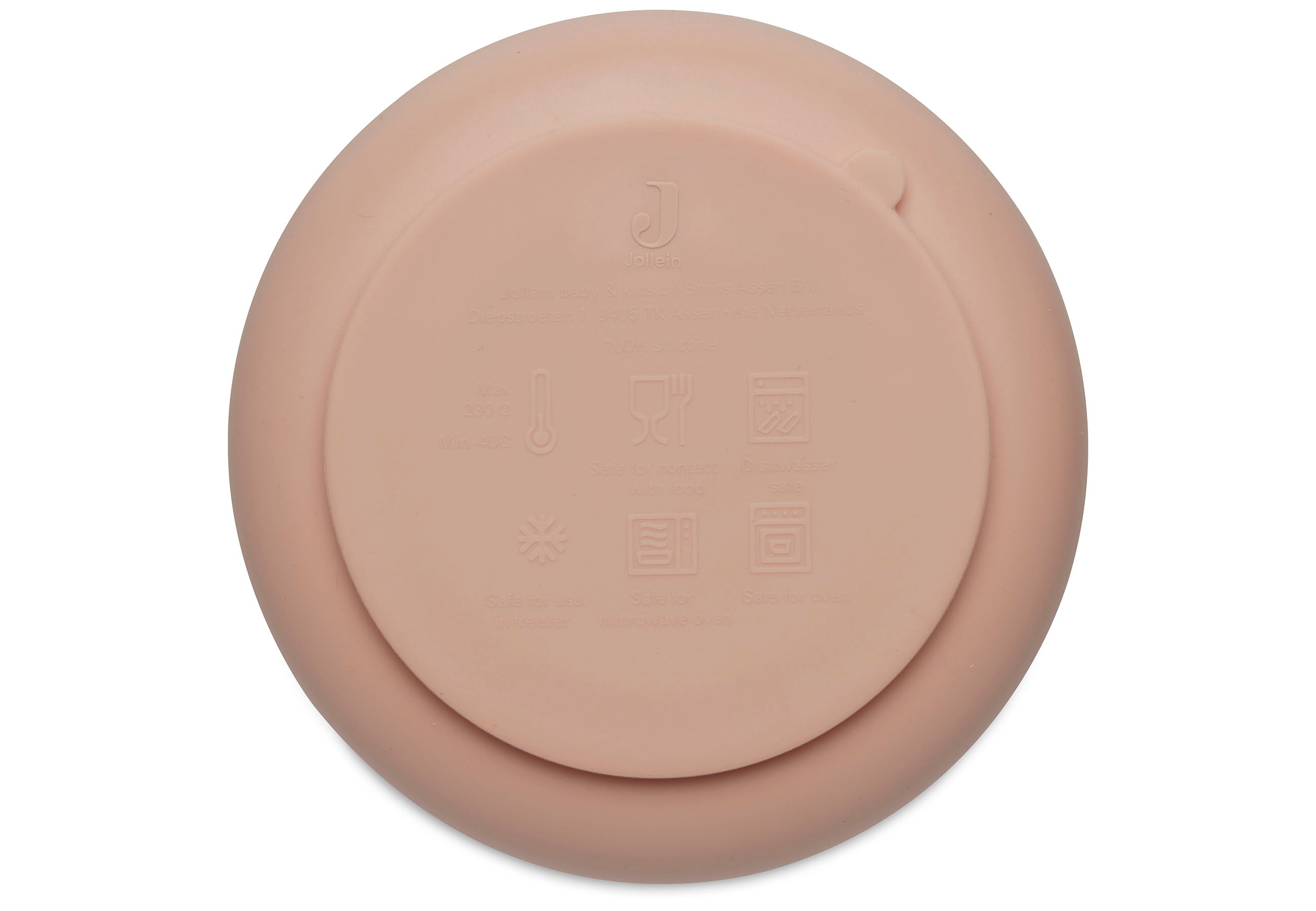 jollein silicone bowl pale pink