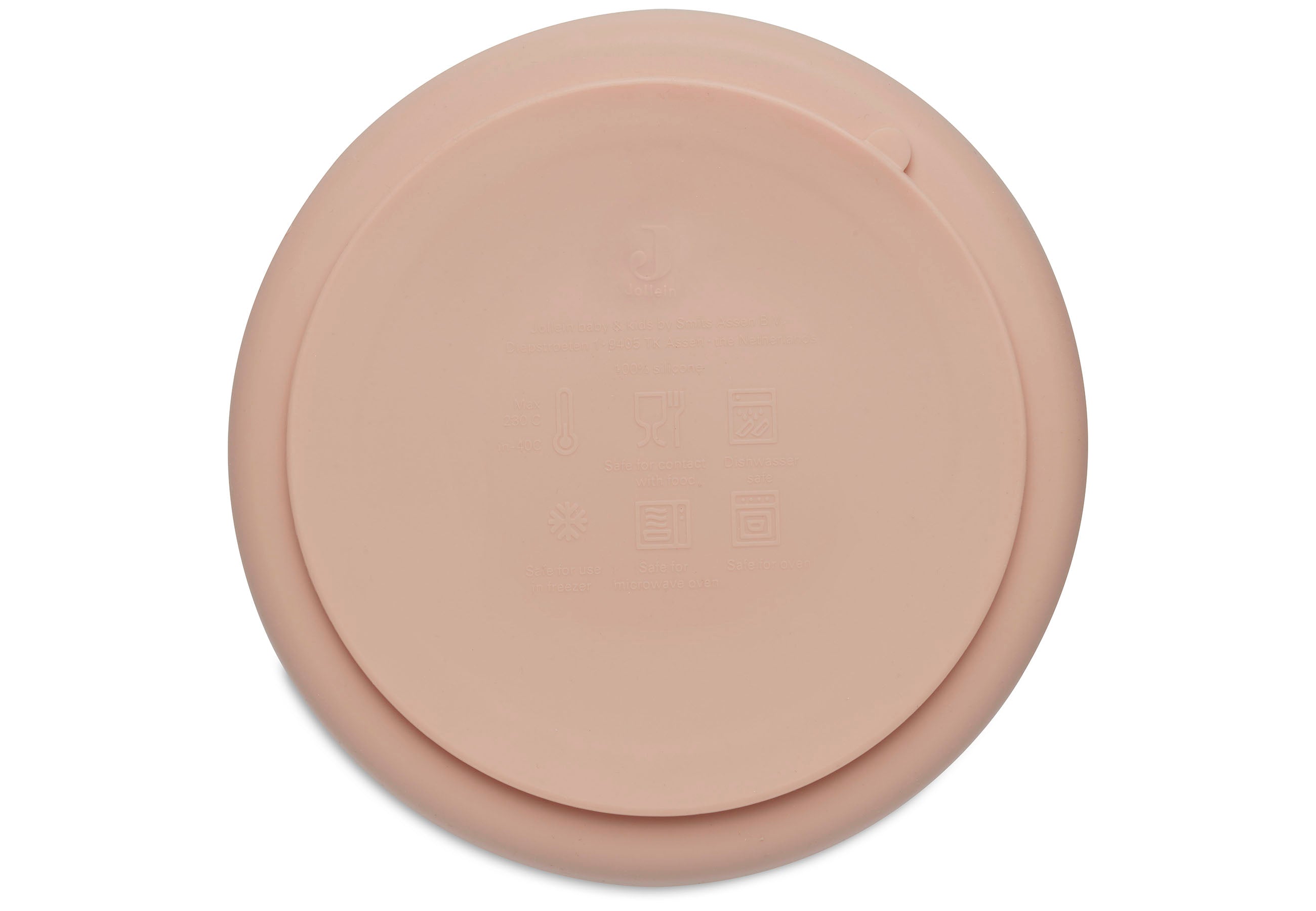 jollein silicone plate pale pink