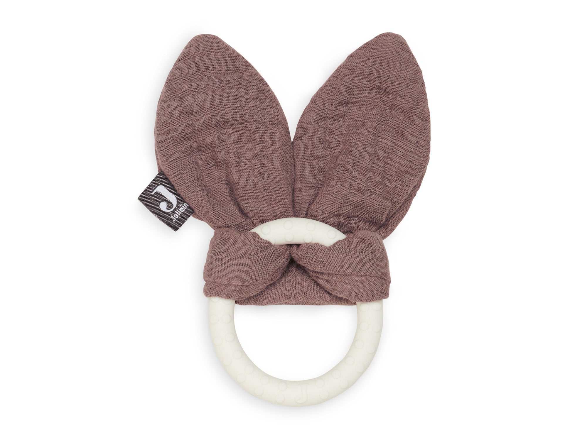 Jollein silicone teether bunny ears chestnut