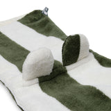 jollein washcloth stripe terry leaf green gots