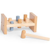 jollein wooden hammer bench pounding toy montessori