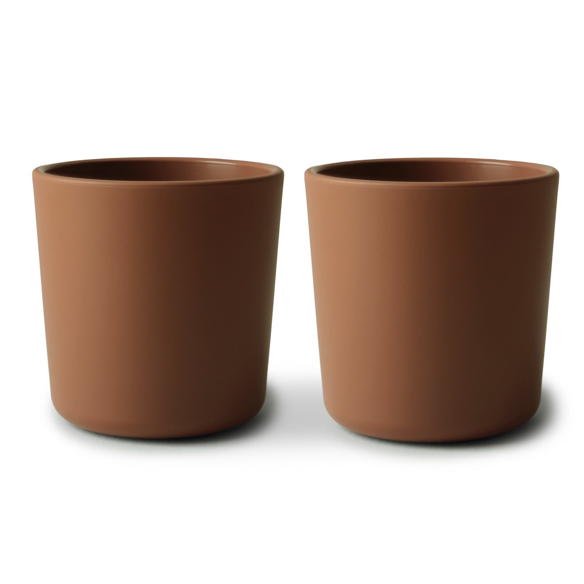mushie drinking cup caramel 2-pack