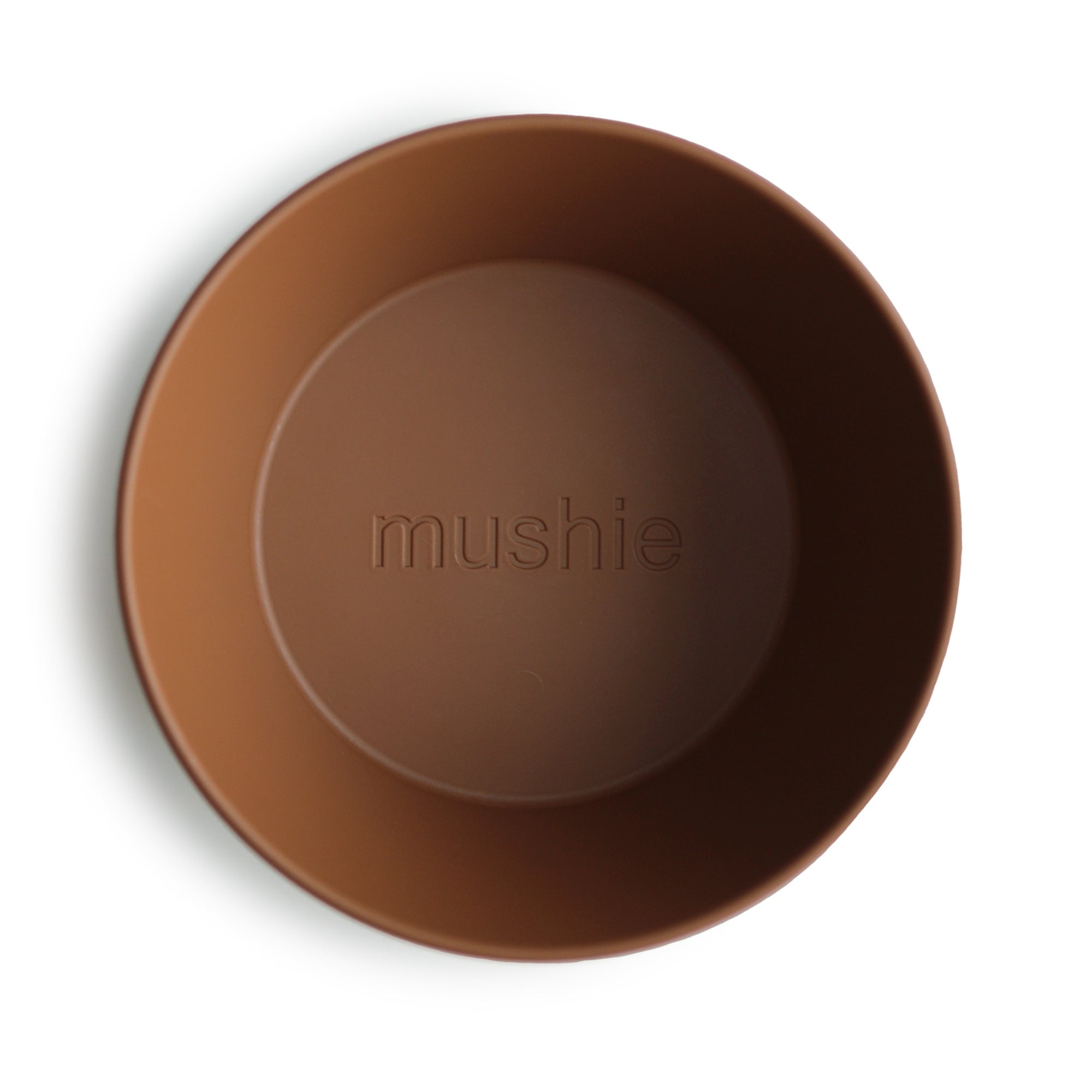 Mushie dinner bowl round caramel 2-pack