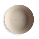 Mushie dinner bowl round vanilla 2-pack