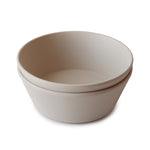 Mushie dinner bowl round vanilla 2-pack