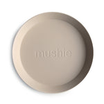 Mushie dinner plate round vanilla 2-pack