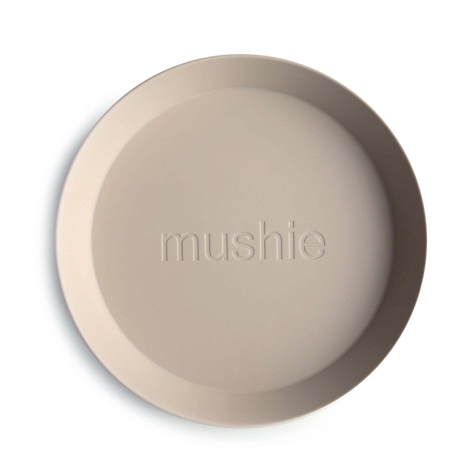 Mushie dinner plate round vanilla 2-pack