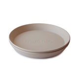 Mushie dinner plate round vanilla 2-pack