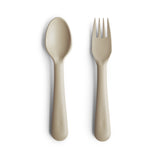 mushie fork and spoon set vanilla