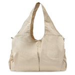 Jollein Urban diaper bag in Warm Sand, rear view with carry handles
