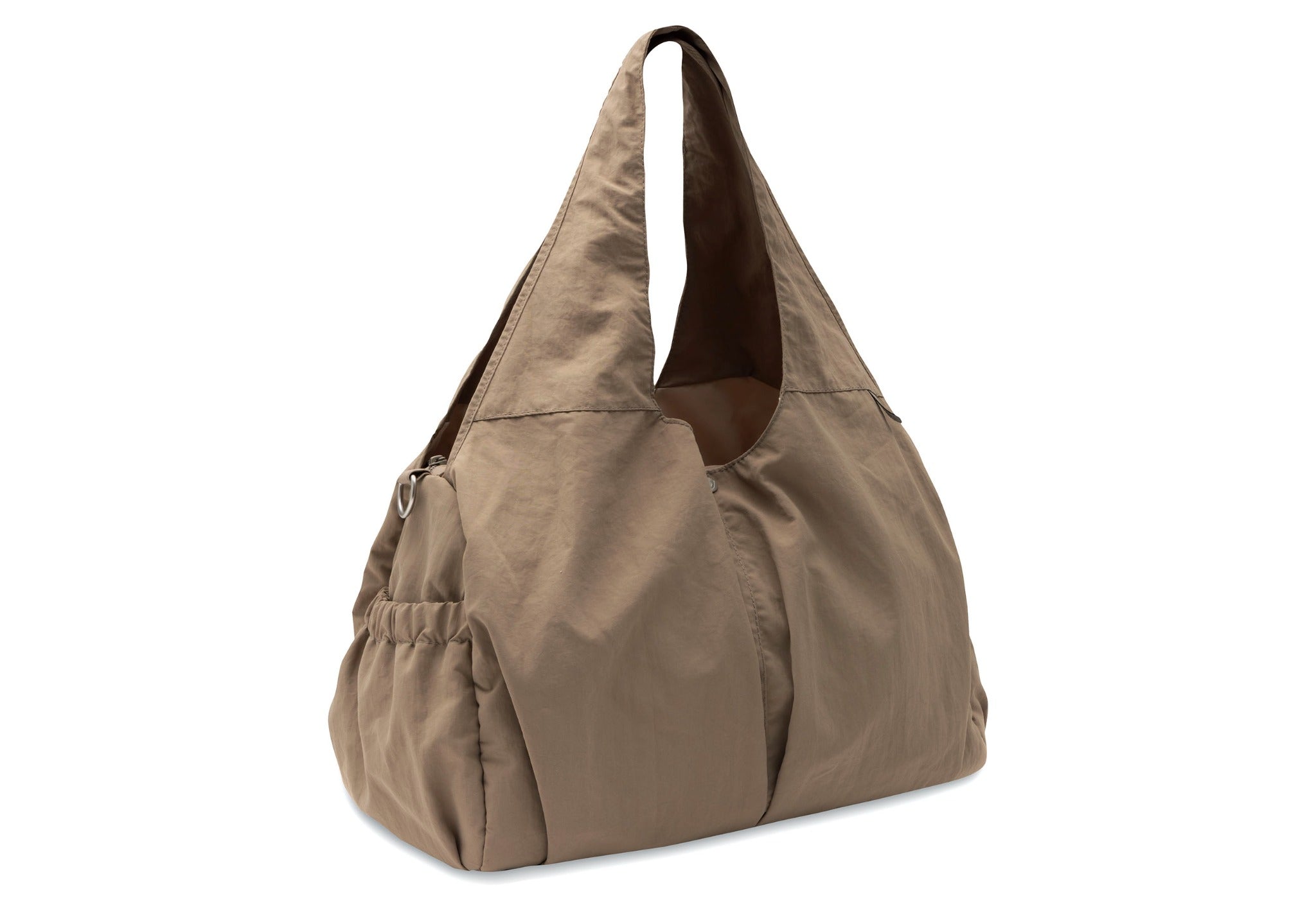 Jollein Urban diaper bag in Earthy, angled view showing the side pocket
