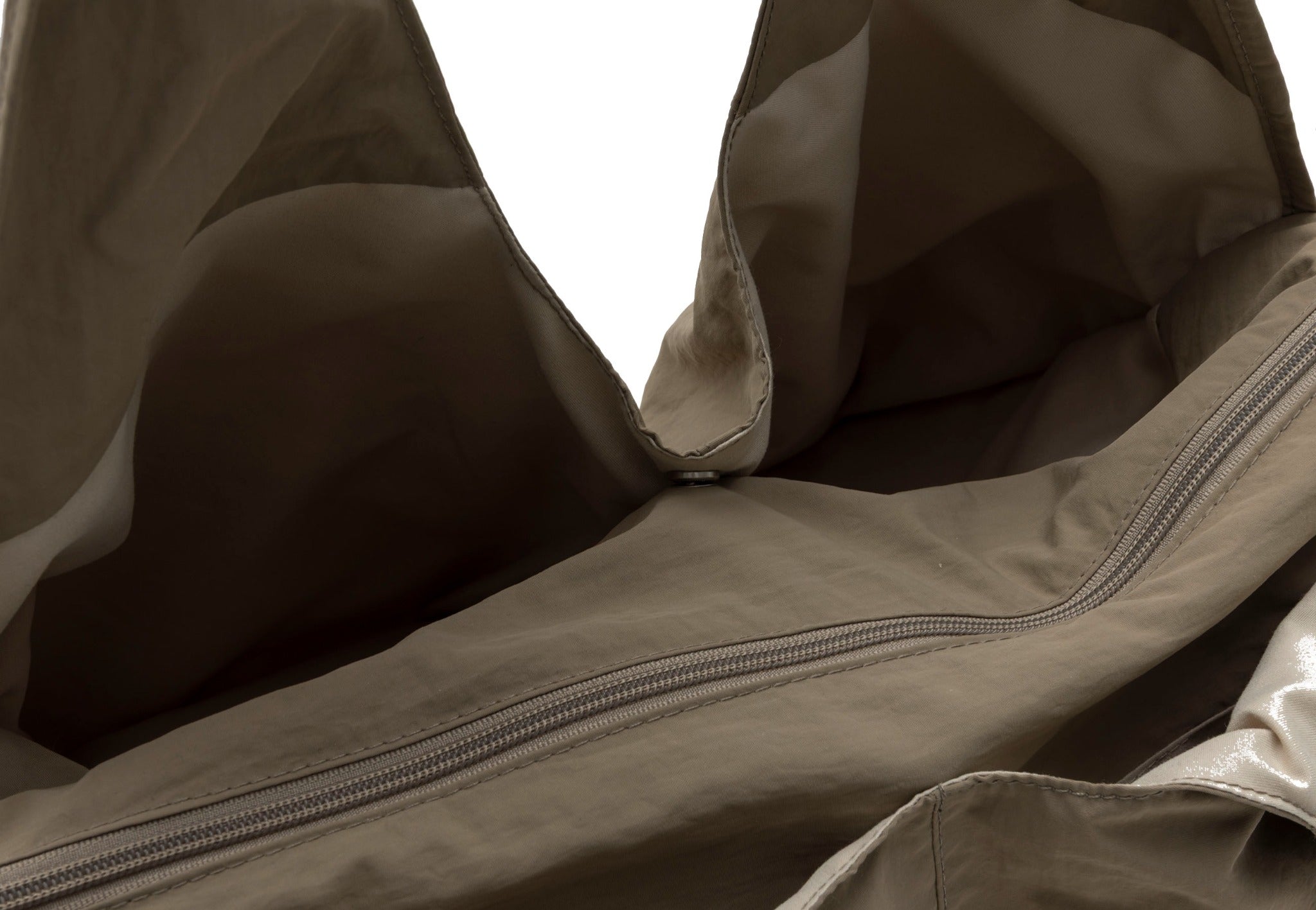 Jollein Urban diaper bag in Earthy, open main compartment viewed from above