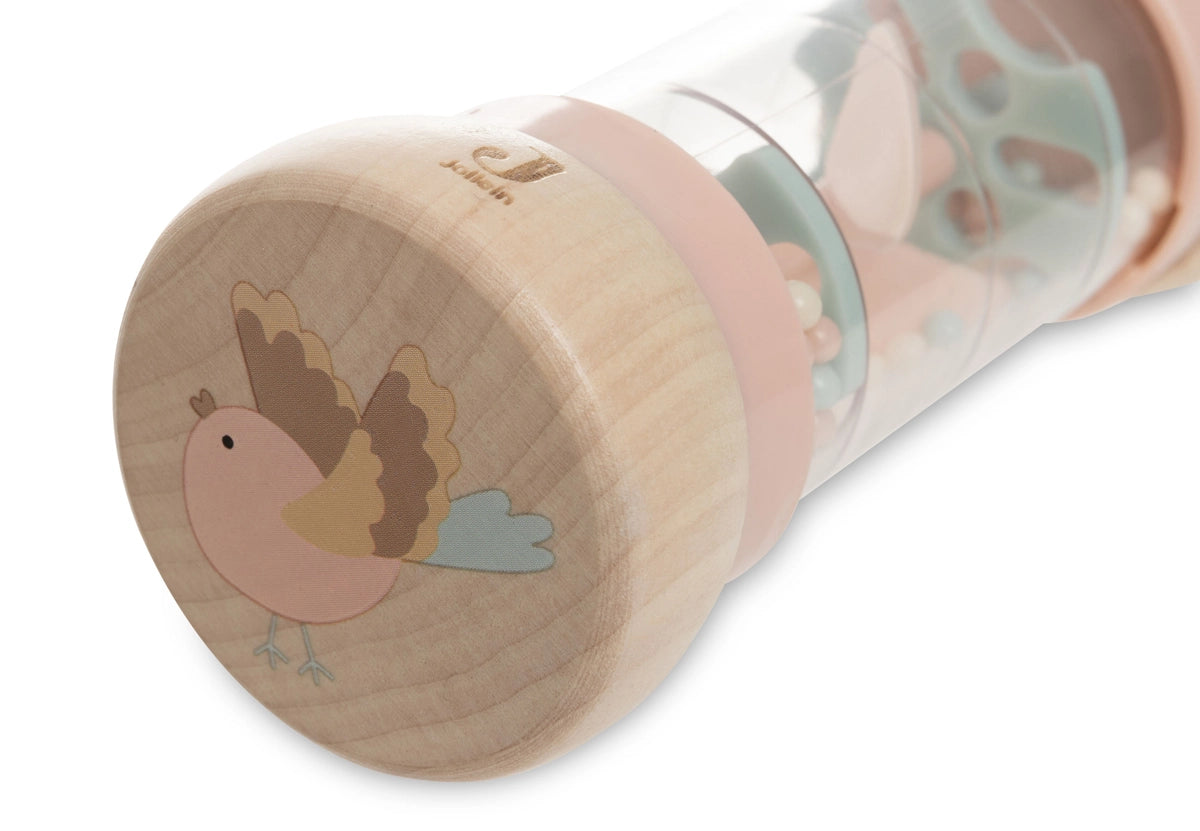 Jollein | Wooden Rain Rattle - Lovely Birds