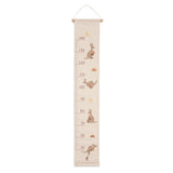 Jollein Kangaroots growth chart in cream with kangaroo illustrations, full view
