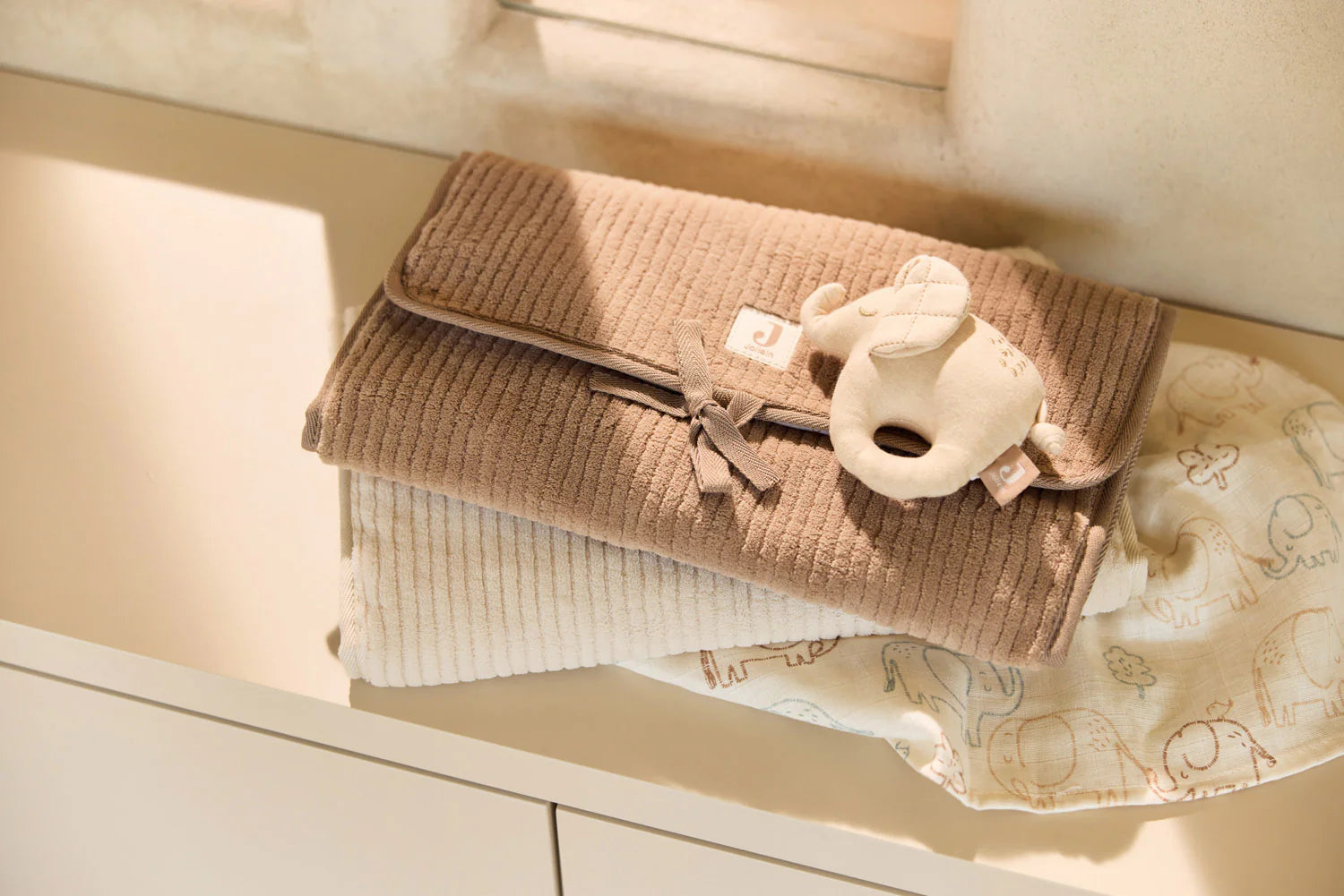 Jollein | Changing Pad Cloudy Rib - Milky Coffee