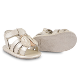 Donsje | Baby Shoes Tuti Sky Golden Beetle - Off White Metallic Leather