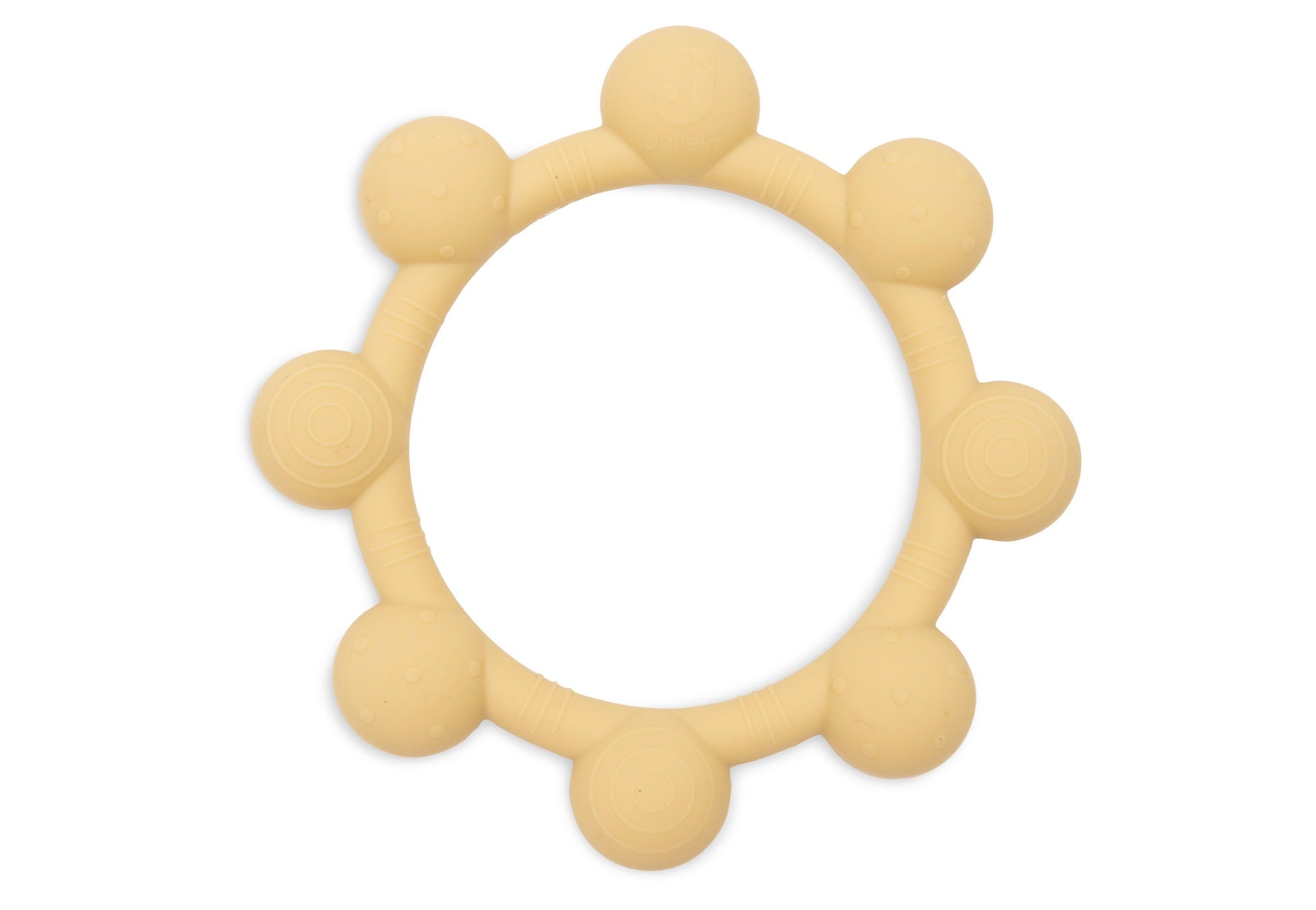 Jollein sun-shaped silicone teething ring in Vanilla