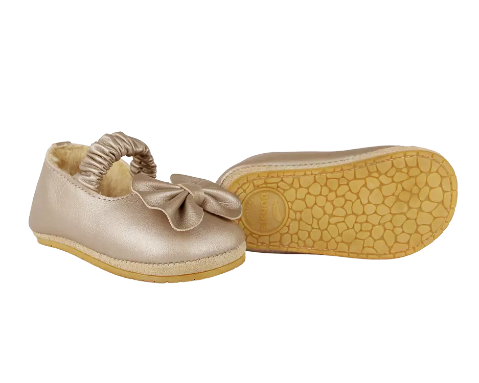 Donsje | Baby Shoes Neni Ballerinas - Powder Metallic Nubuck