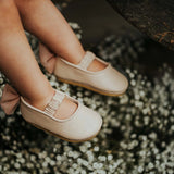 Donsje | Baby Shoes Luyax Ballerinas - Powder Metallic Nubuck