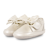 Donsje | Baby Shoes Mileau Sneakers - Off White Metallic Leather