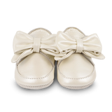 Donsje | Baby Shoes Mileau Sneakers - Off White Metallic Leather