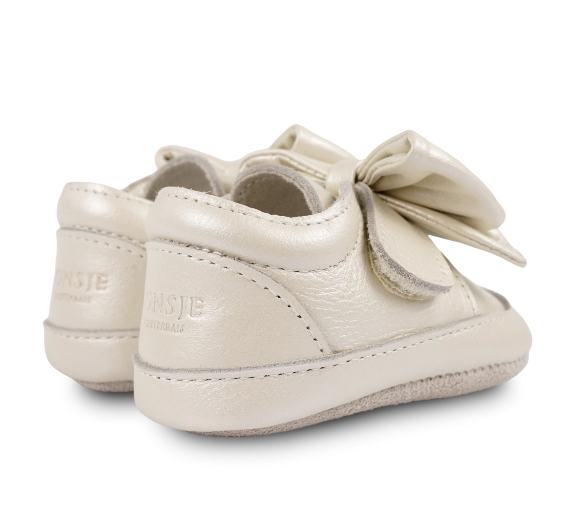 Donsje | Baby Shoes Mileau Sneakers - Off White Metallic Leather