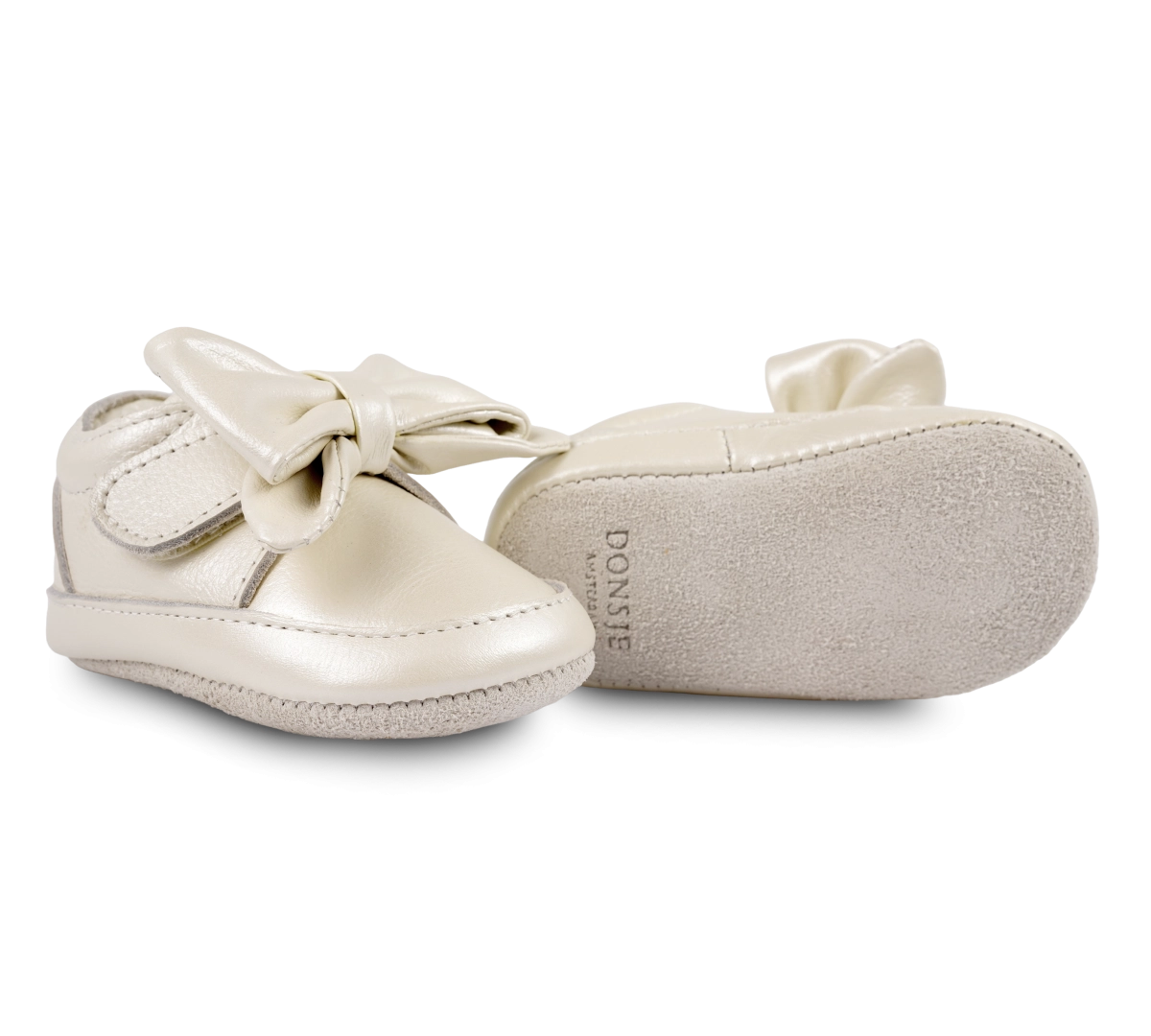 Donsje | Baby Shoes Mileau Sneakers - Off White Metallic Leather