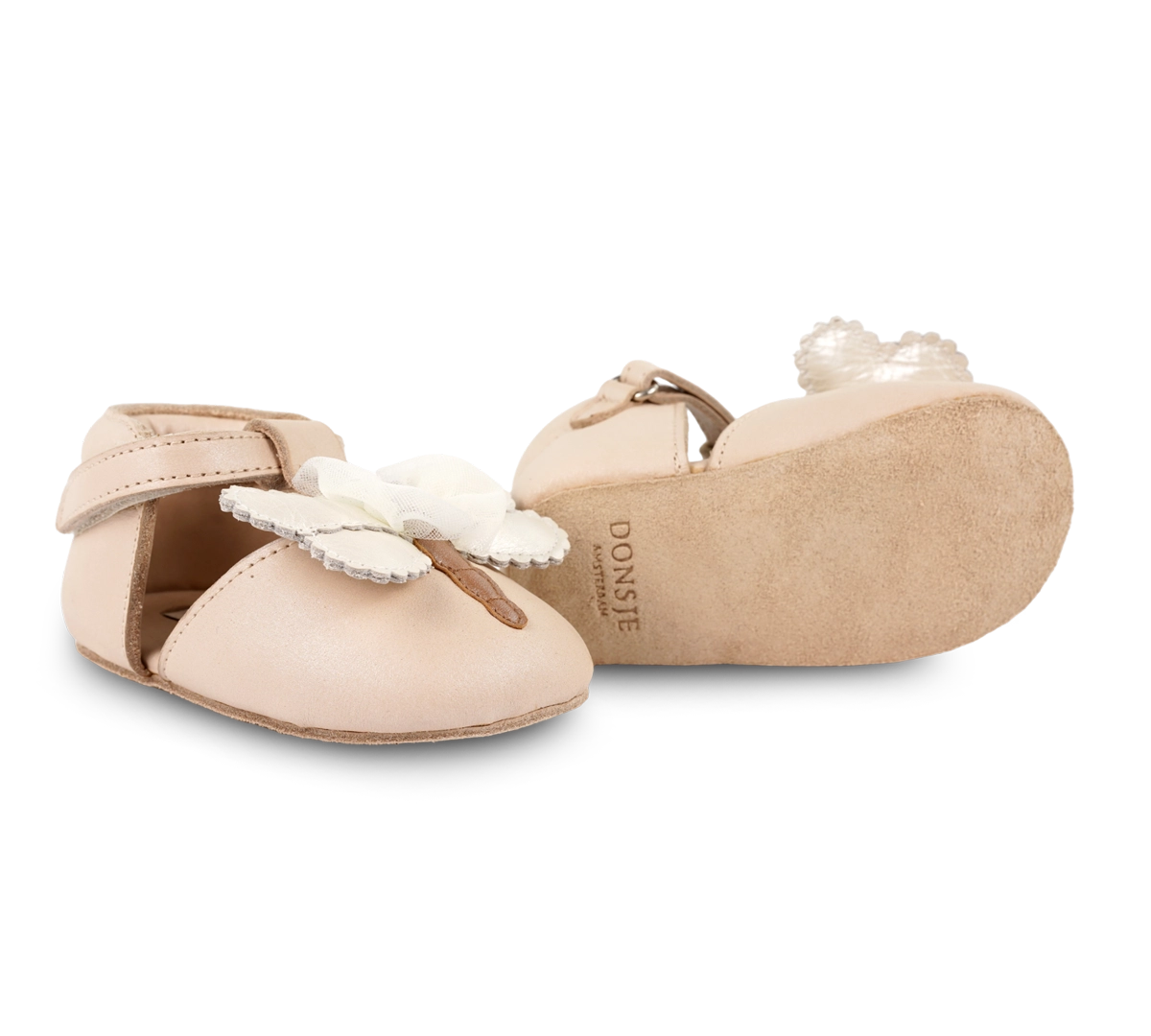 Donsje | Baby Shoes Zaizou Shimmer Libelle - Powder Metallic Nubuck