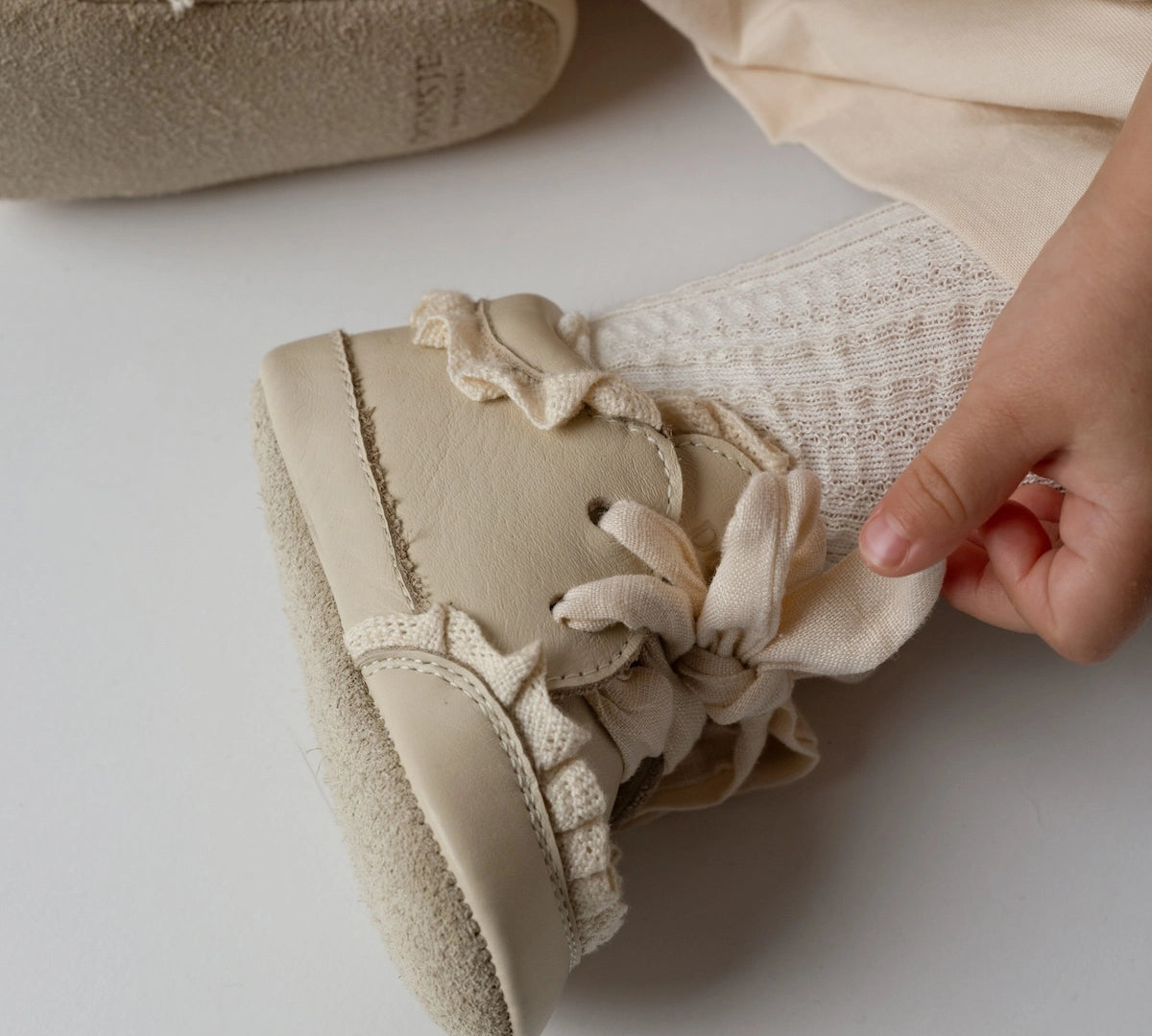 Donsje - Baby Shoes Loke Sneakers - Cream Leather