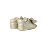 Donsje Celie baby shoes in Champagne Metallic Leather, rear view