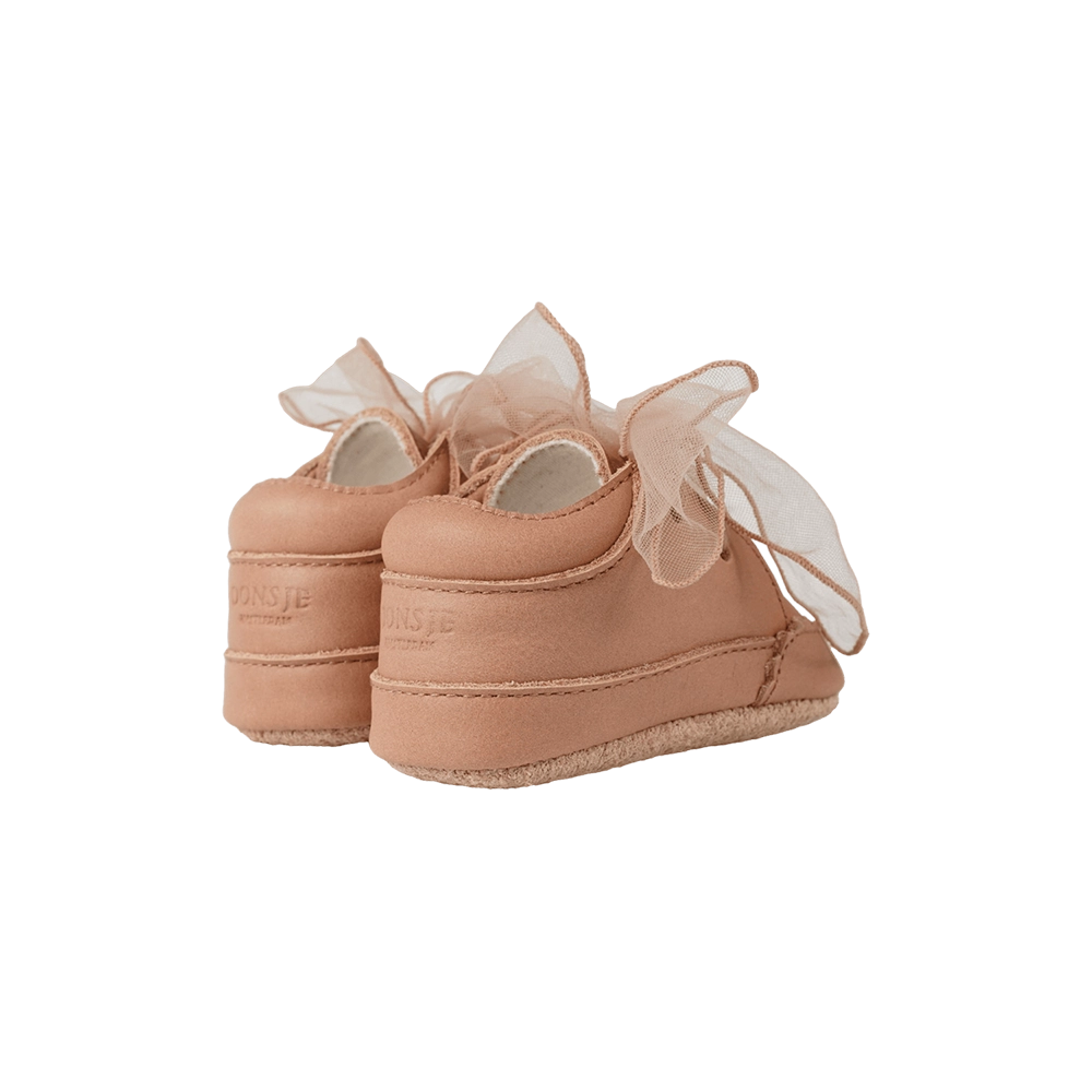 Donsje Lonny baby sneakers in Rose Dawn Classic Leather, rear view
