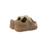 Donsje Nolin baby loafers in Truffle Nubuck, rear view