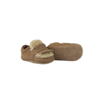 Donsje Nolin baby loafers in Truffle Nubuck, side view showing the sole