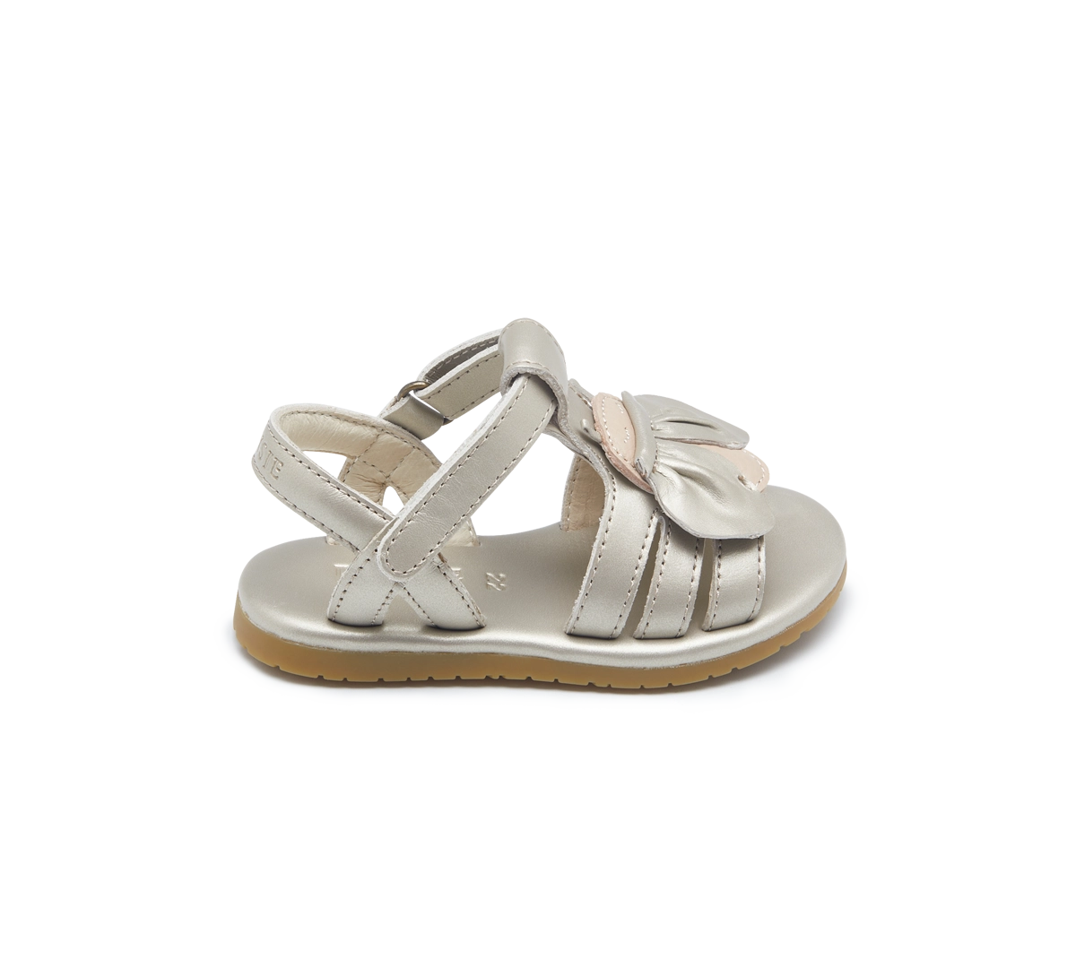 Donsje | Toddler Shoes Jiles Sky Sandals Golden Beetle - Silver Metallic Leather