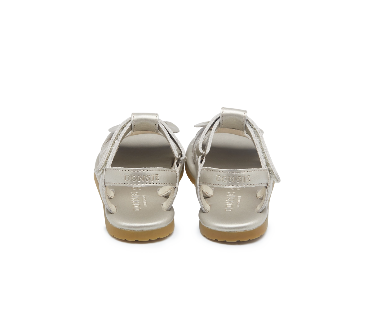 Donsje | Toddler Shoes Jiles Sky Sandals Golden Beetle - Silver Metallic Leather