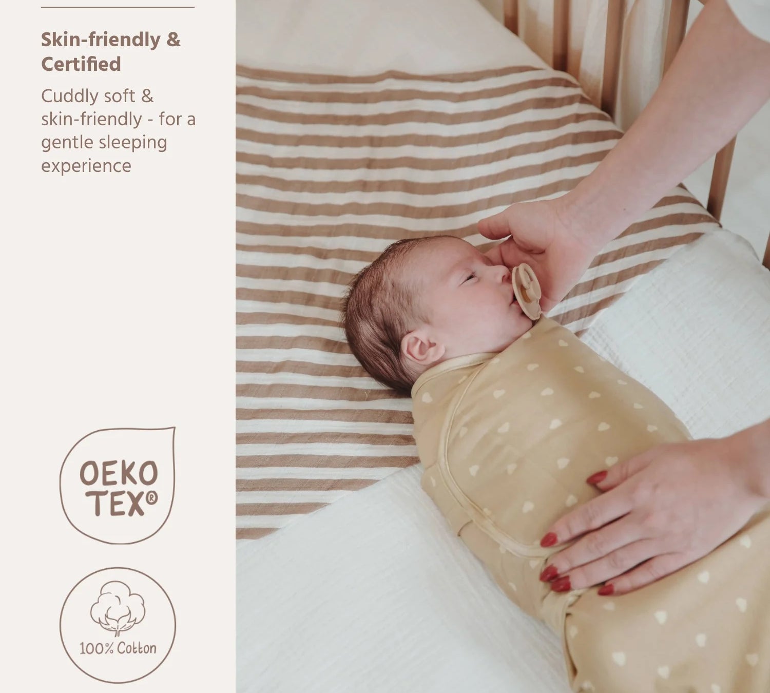 Meyco - Swaddle - Sweet Heart Soft Sand