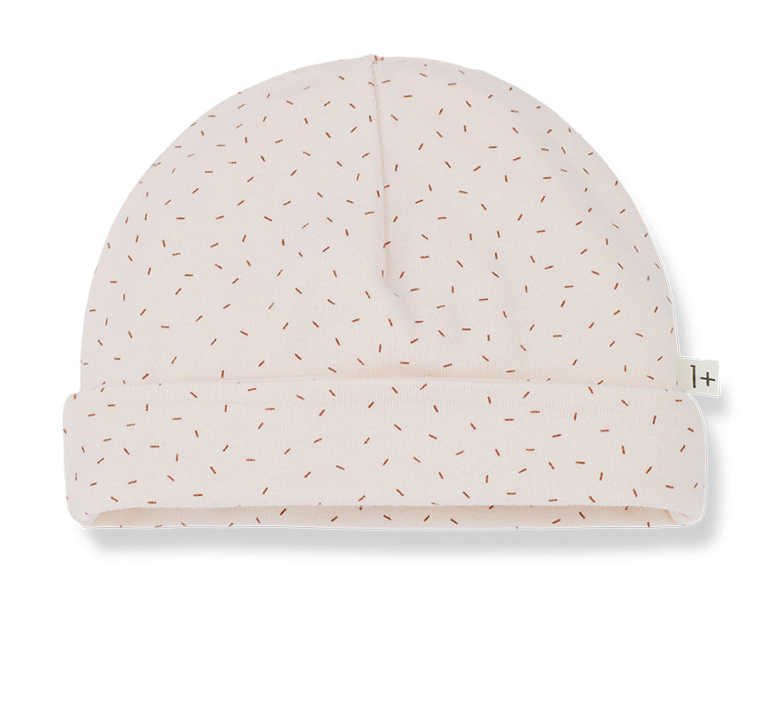 1+ in the family baby hat Muri in Blush color