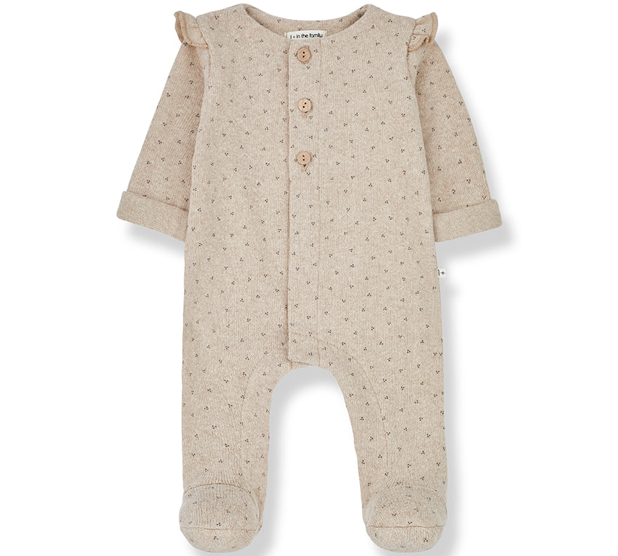 1 in the family baby onesie Aline in Beige color