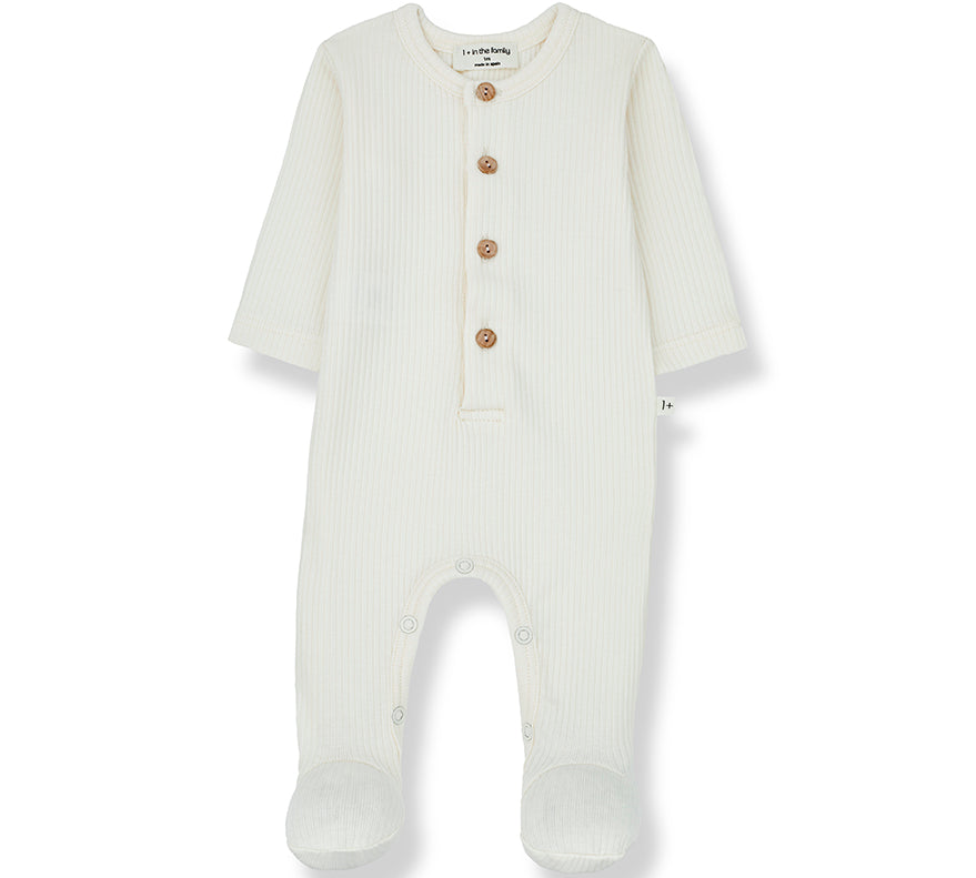 1+ In The Family Baby Onesie Nino in Ecru color