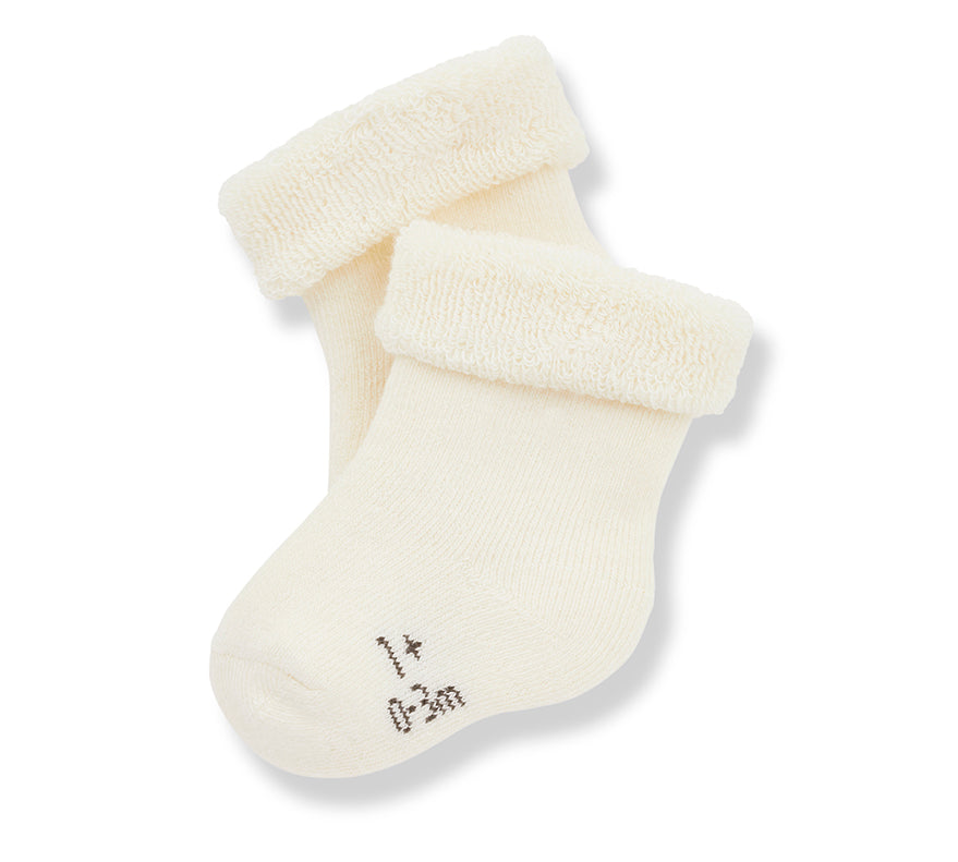 1+ in the family baby socks GIL in ecru color